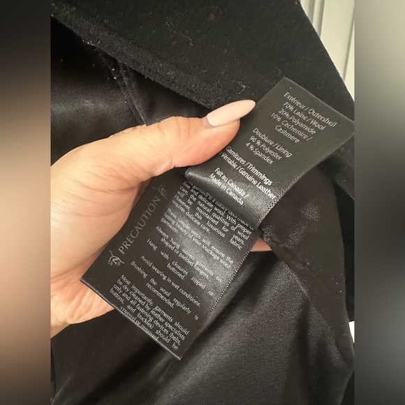 Mackage Wool Cashmere Leather Pea Coat - Picture 10 of 11